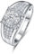 Yaresul Halo Ring für Frau, 925 Sterling Silber Fake Verlobungsring Ewigkeitsring, Mode Design Ring Kostüm Ringe für Frau täglichen Gebrauch, Größe 65 (20.7)