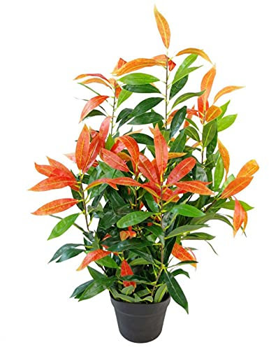 Leaf Realistic Red Robin Artificial Ficus Tree/Plant