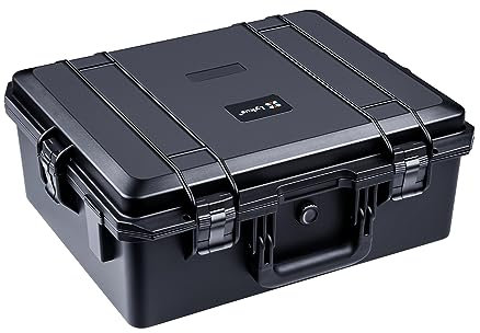 Lykus HC-5020 Großer Wasserdicht Koffer mit Schaumstoff, Innenmaß 50 x 40 x 21 cm, geeignet für elektronische Geräte und mehr
