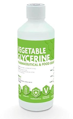 Hexeal Vegetable Glycerine 1L - Vegan FCC Food Grade for Cosmetics | Pharmaceutical, Cosmetics Making, Haircare Products, Food Preserving & Baking