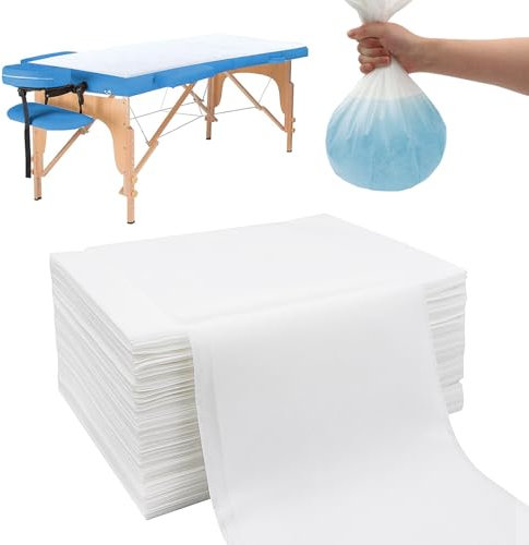 Einweg Massageliege Bettlaken Wasserdicht, Luriseminger Öldicht Einweg Massagetisch Bettlaken Wasserdicht Einweg Bettlaken für Massagesalon SPA Tattoo Hotels, 80 x 180cm (60pcs)