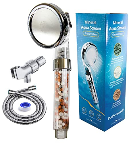 Trineverse | Mineral Aqua Stream - Filtered Shower Head - Mineral Head Filter - Stream Purifier for Kids, Pets and Adults - Take Care of your Skin - Purify yourself!…