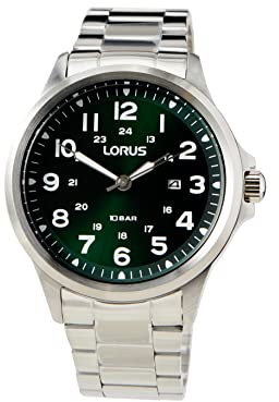 Lorus Herren-Uhr Quarz aus Edelstahl mit Metallband RH995NX9