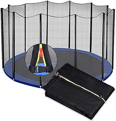 NBVNBV Trampolin Netz Sicherheitsnetz Ersatznetz, Ø 153cm 183cm 244cm 305cm 366cm 430cm 488cm Trampolinnetz für 6/8/12 Stangen Reißfest Outdoor Trampolinschutz Ersatzteile