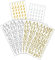 Gold Silver Letter Stickers, Glitter Alphabet Number Graduation Self Adhesive Script Alphanumeric Punctuation Scrapbook Craft Stickers - 8 Sheets