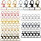 50 Stück Schlüsselanhänger Drehverschlüsse Lanyard Karabinerhaken Karabinerverschluss Schlüsselketten-Clip Schlüsselring für Schlüsselanhänger (2cm Innenbreite) (Mehrfarbig)