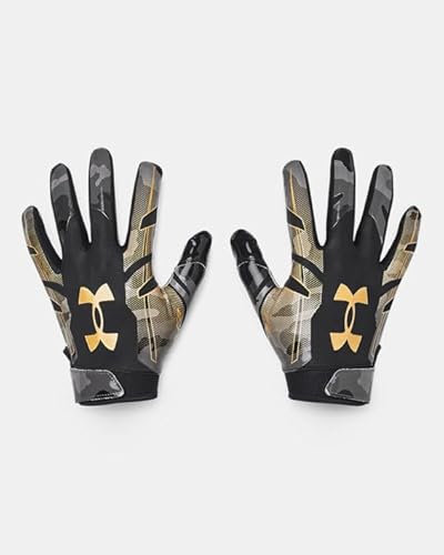 Under Armour Herren Standard F8 Novelty Fußball-Handschuhe, (004), Schwarz/Gold, Größe L