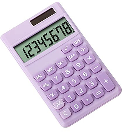 Mini calculadora de bolsillo, pantalla de 8 dígitos, doble alimentación, calculadora básica para niños, adultos, escuela, oficina en casa