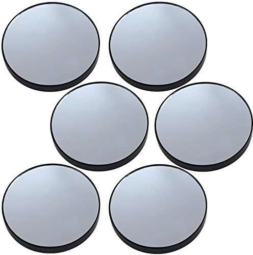 Iconikal Miroir grossissant x10 avec ventouses, noir, 7,6 cm de diamètre, lot de 6