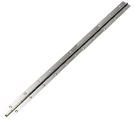 Kontinuierliches Klavier-Metallscharnier, 600x38x1mm Edelstahl Langes Scharnier 270 Grad Offenes Hochleistungs-Möbelscharnier für Klaviere, Schränke, Türen, Große Fenster, Boote, Chrom