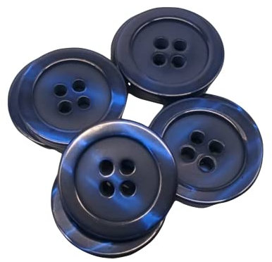 50 Perlmuttknöpfe - 5 Größen und 11 Farben zur Auswahl - Hergestellt und versandt aus Spanien (Marineblau, 20 mm)
