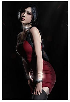 FISH DRAGATE Ada Wong Gaming-Poster, 5 Stück, Leinwand, Schlafzimmer, Dekoration, Sport, Landschaft, Büro, Raumdekoration, Geschenk, ohne Rahmen, 30 x 45 cm