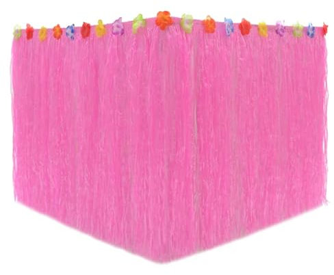 Glitter Dekoration Tisch Rock Tischrock DIY Gras Bast Fransen Banner Tischrock Geeignet for Geburtstag Hochzeit Party Gartendekoration (Color : Pink)