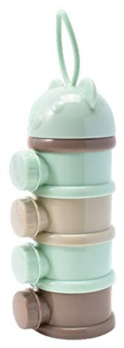 Firulab fórmula para bebés, contenedor fórmula 4 Capas, Recipiente Polvo Leche Viaje portátil, Recipiente Almacenamiento alimentación para bebés sin derrames