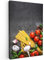 MuchoWow© Wandbilder Groß 80x120 cm XXL Schlafzimmer Home Deko Wohnung Bild Wohnzimmer Fotoleinwand Wand Bilder Leinwand Wall Decor Küchen - Nudeln - Kräuter - Tomaten - Gewürze - Rustikal