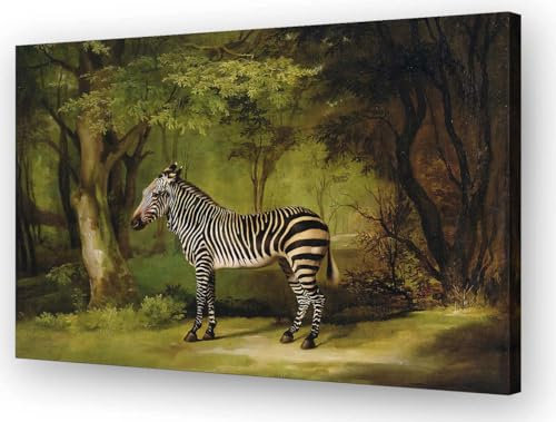 Wallpicss Zebra-Wandkunst, berühmte Gemälde, Poster, gerahmtes Kunstwerk für Wände, hängende Bilder, Vintage-Tierdrucke, Romantik, Zebra-Wanddekoration, 40,6 x 61 cm