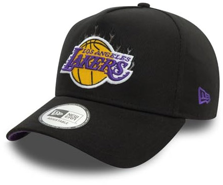 New Era ERA Los Angeles Lakers Basketball NBA Flame EFRAME tg. OSFM, 001 - BLACK, One size