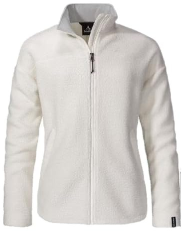 Schöffel Damen CIRC Fleece Jk Style Purga WMS, kreislauffähige Fleecejacke aus kuscheligem Sherpa Fleece, wärmende, schnell trocknende Outdoor Jacke mit fast 100% Recyclingfähigkeit