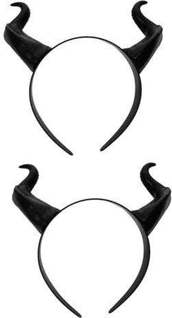 LALADEFIEE 2stücke Kostüm Haarreif Mit Ochsenhorn Für Festival Und Kostümparty Und Party-haaraccessoire Kunststoff Und Langlebig