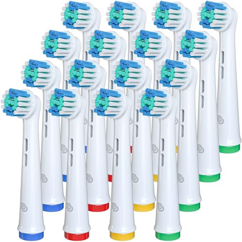 DentaDrift Brossette Oral-B Compatibles, 16-Pack Tête Brosse à Dent Oral B Compatibles - Qualité Premium, Défense Renforcée Contre la Plaque