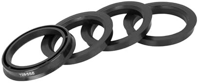 A ABSOPRO 4stk.Kunststoff Radnaben Zentrierringe Zentrierung für Radnabe 72.6-56.6mm Schwarz Artikelaustausch