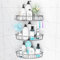 Orimade Shower Caddy Corner Stainless Steel 3 Pack No Drilling,Bathroom Shelf Storage for Inside Shower,Rustproof Grey