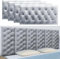 BESTXH Grau,4pcs, Gepolstertes Kopfteil Zum Abziehen Und Aufkleben, 4er-/6er-/8er-Pack 3D-Antikollisions-Wandpolster, Gepolsterte Wandpaneele FüR Den Wandschutz Im Schlafzimmer
