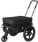 SEPNINE® 2in1 Einkaufstrolley mit 86L Kapazität, Handwagen mit Schiebebügel, bis 40kg belastbar, Trolley & Sackkarre mit 40 cm Luftreifen, Fahrrad Lastenanhänger, Schwarz