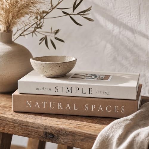 Beaux livres décoratifs – Lot de 2 boîtes pour améliorer votre table basse, bibliothèque ou étagère de cheminée – Faux livres esthétiques pour décoration d'intérieur moderne, rangement de photos et