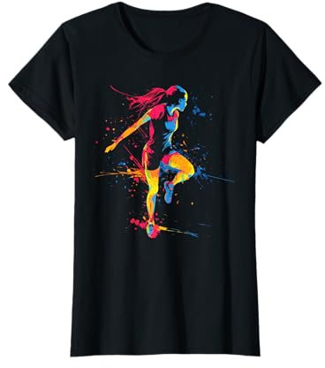 Leichtathletik Splash Sport Motiv Joggen Laufen Triathlon T-Shirt