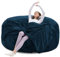 Adult soybean bag chair, bean bag with filler, adult living room, lazy sofa living room furniture comfortable adult soy bag chair, fluffy gaming (Blue, Jumbo)
