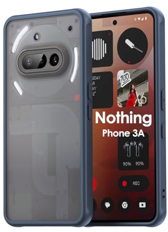 betterfon Handyhülle für Nothing Phone 3A Matt Stoßfest Schutzhülle Back Cover in Blau