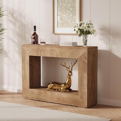 AffinityFurn 47 Console Table, Farmhouse Sofa Table Behind Couch | Rustic Narrow Entryway Table, for Living Room Hallway Foyer, Easy Assembly