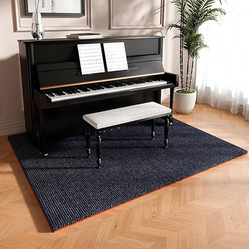 Koncey Schalldämmender Klavierteppich, Schallschutzmatte für Klaviere, Schallschutz Teppich, rutschfeste Matte zur Schalldämpfung, Antivibrationsmatte für Studio, Musikzimmer(Schwarz,60 x 120 cm)