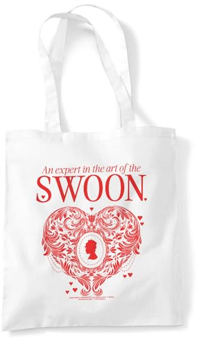 Bridgerton An Expert In The Art Of Swoon Bolsa Tote Reutilizable para Compras y Viaje, Blanco