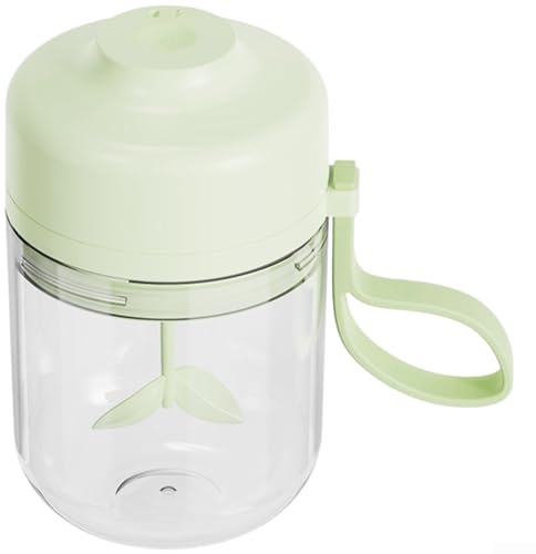 Electric Blender Cup 400ML One Touch Automatic Protein Shake Mixer 7000 RPM Motor Rechargeable USB-C PC Body For Coffee Dietary Drinks Gym Home Office(Light Green)