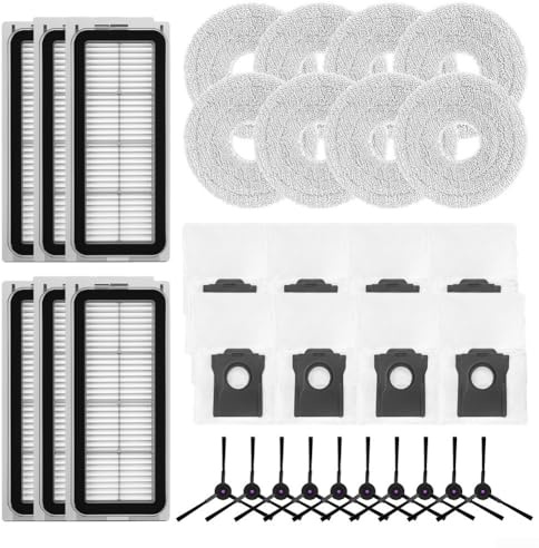 Kit de piezas de repuesto para Cecotec para Conga para X50 y para robot aspirador X-Treme, accesorios de aspiradora robot, cepillos laterales de nailon para limpieza de pelo de mascotas y bordes de