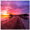 DekoGlas Glasbild 'Sunset on Maldives' Acrylglas Bild Küche, Wandbild Flur Bilder Wohnzimmer Wanddeko, einteilig 30x30 cm