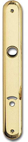 Langschild ELEGANT, WC90, für Notöffner, Messing poliert, 1 Stück | Beschläge Türen | Grundmann WG