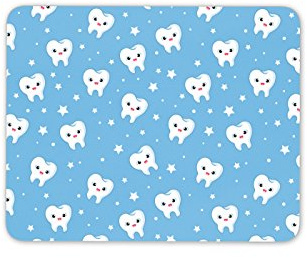 Destination Vinyl Ltd Happy Teeth Mouse Mat Pad - Dentist Dental Surgery Nurse Gift PC Computer #8730