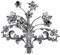 XXL Vintage Zaun- Gartendeko 590 x 560 mm Blume Blumenstrauß Gußeisen Deko Element Shabby Chic von SO-Tools®
