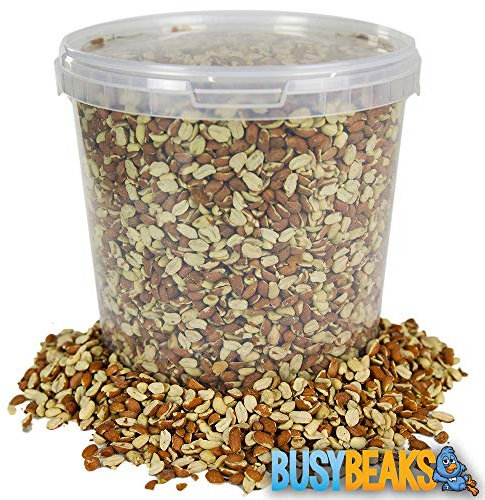 BusyBeaks Split Peanuts | Premium Quality Fresh Feed | Garden Wild Bird Nut Food | Aflatoxin Free Mix | Protein Rich, High in Energy Mixture | Holds Nutritious Vitamins and Essential Oils (5L Tub)