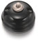 Fontini Pulsador de botón vintage para pared - Timbre estilo retro para hogar, hotel, casa rural u oficina - Porcelana negra con botón negro - Pulsador botón