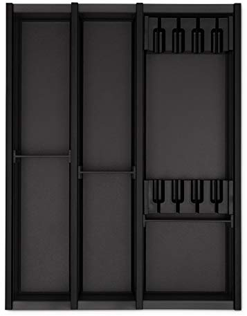 SOTECH Besteckeinsatz Cuisio anthrazit für 450 mm Korpusbreite Tiefe 473 mm | mit Messerblock für Legrabox von SOTECH