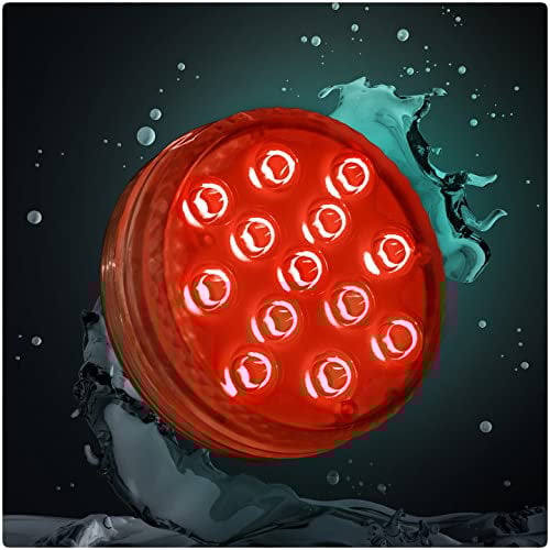 PRECORN Poolbeleuchtung LED Unterwasser Licht inkl Fernbedienung Pool Licht mit 13 LED Unterwasserlicht Teichbeleuchtung Whirlpool