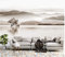 Papier Peint Panoramique 3D Intissé Peinture Poster 350X245Cm Grand Arbre Paysage Zen Gris Tableau Decoration Murale