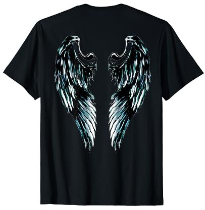 Black Feather Angel Wings ideal for Goths & Guardian Angels T-Shirt