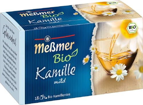 Meßmer Bio Kamille | mild | 18 Teebeutel | Vegan | Glutenfrei | Laktosefrei