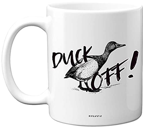 Stuff4 Duck Off Mug, 11oz Ceramic Dishwasher Safe Premium Mugs, Sorry Your Leaving Gifts, Funny Gifts for Work Colleagues, Co Worker Leaving Gift Funny Coworker