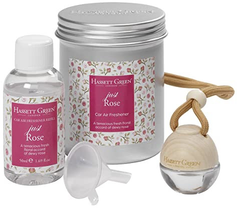 Hassett Green London Car Air Freshener & Refill Kit (Just Rose)